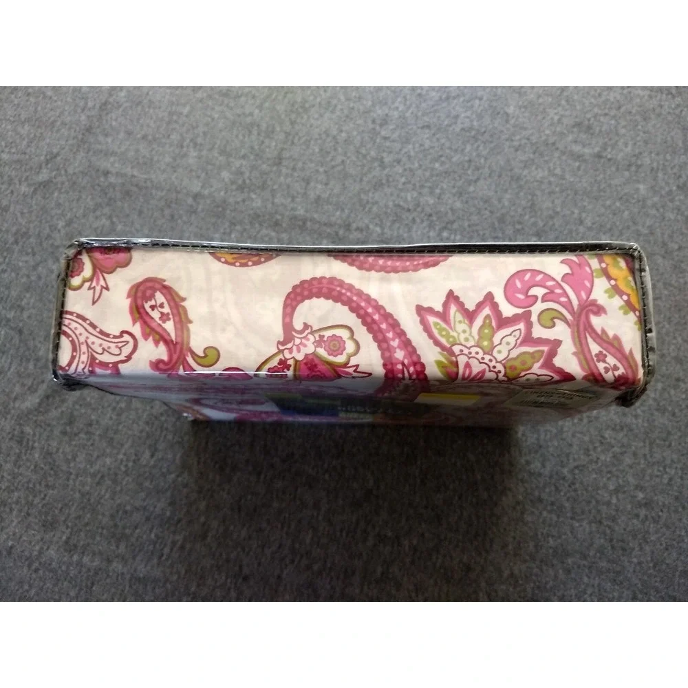 Attitude Paisley Duvet‎ Cover & Shams Set Full Queen 100% Cotton Pink White NIP